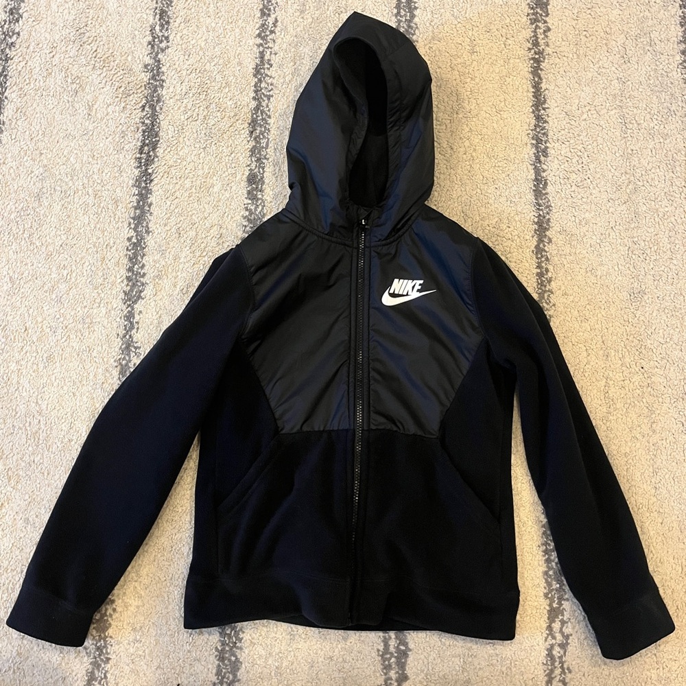 Nike Black Full-Zip Fleece Hoodie Jacket